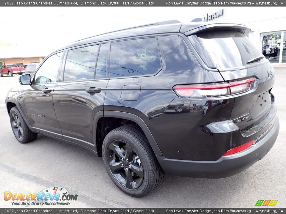 2022 Jeep Grand Cherokee L Limited 4x4 Diamond Black Crystal Pearl / Global Black Photo #3