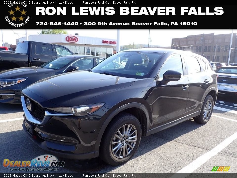 2018 Mazda CX-5 Sport Jet Black Mica / Black Photo #1