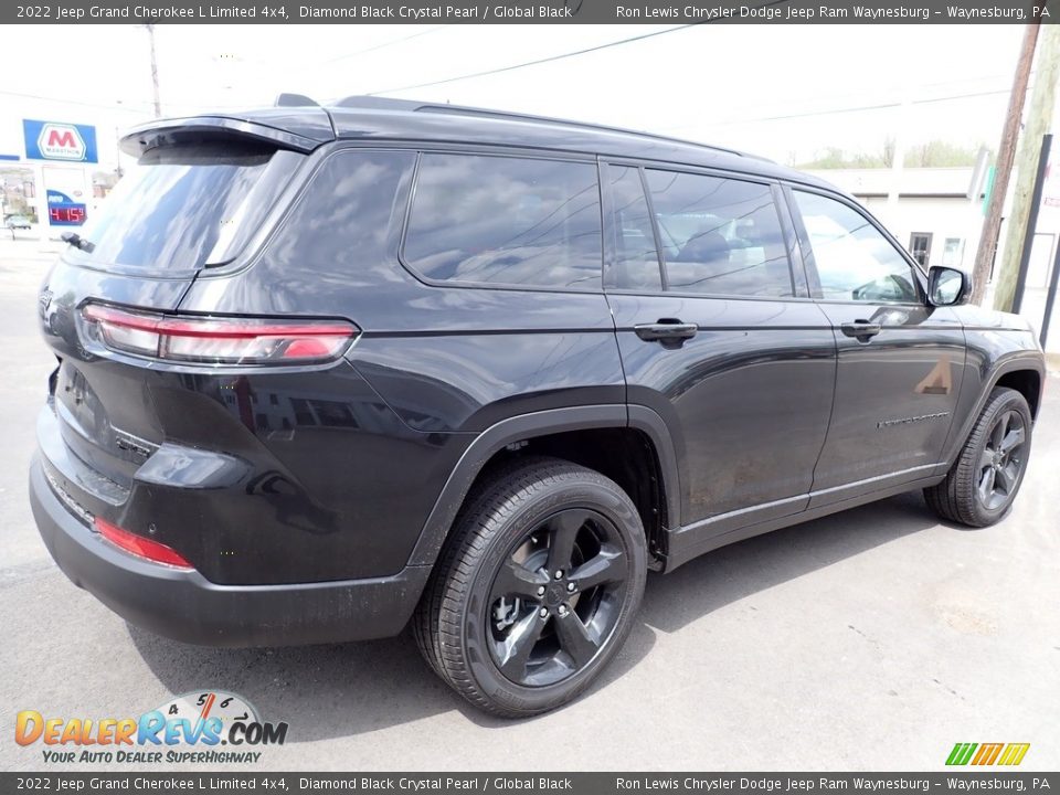 2022 Jeep Grand Cherokee L Limited 4x4 Diamond Black Crystal Pearl / Global Black Photo #6