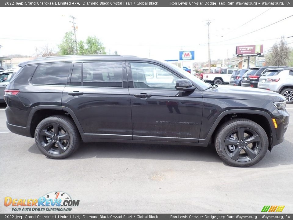 2022 Jeep Grand Cherokee L Limited 4x4 Diamond Black Crystal Pearl / Global Black Photo #7