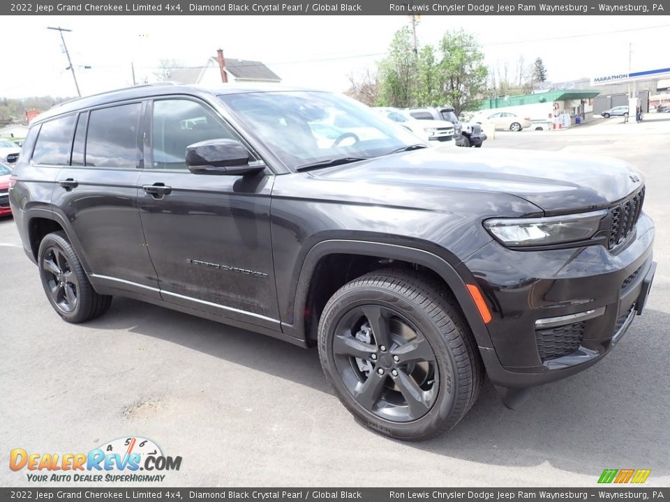 2022 Jeep Grand Cherokee L Limited 4x4 Diamond Black Crystal Pearl / Global Black Photo #8