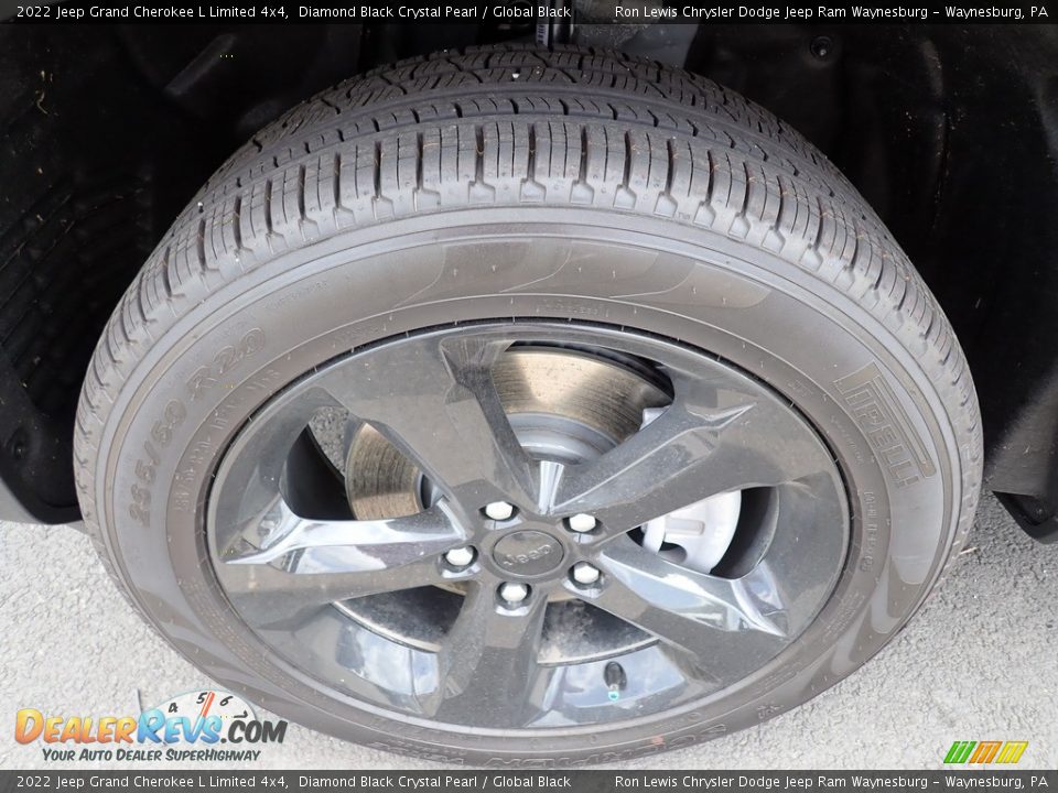 2022 Jeep Grand Cherokee L Limited 4x4 Diamond Black Crystal Pearl / Global Black Photo #10