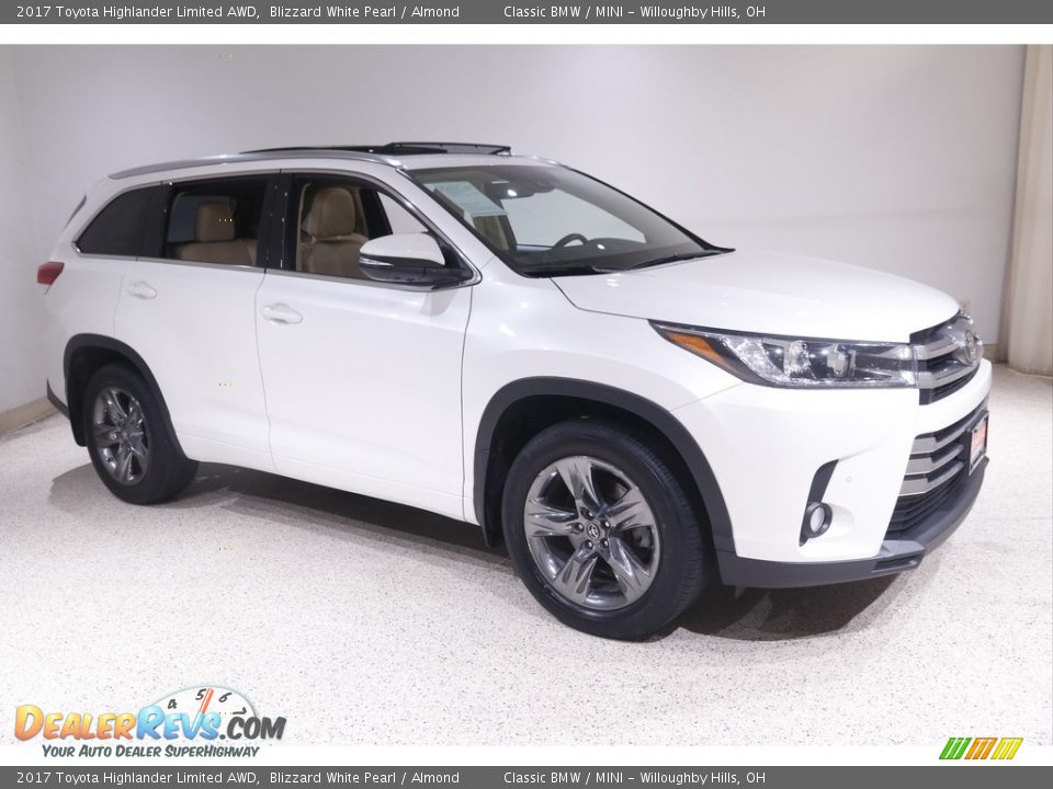 2017 Toyota Highlander Limited AWD Blizzard White Pearl / Almond Photo #1