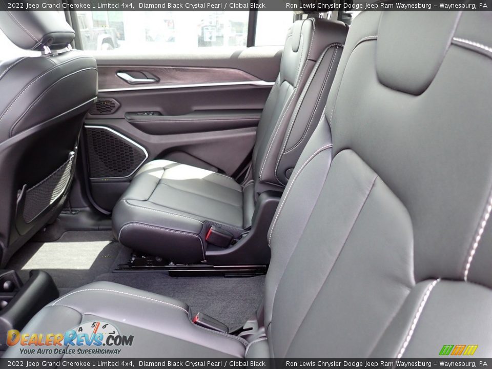 2022 Jeep Grand Cherokee L Limited 4x4 Diamond Black Crystal Pearl / Global Black Photo #12