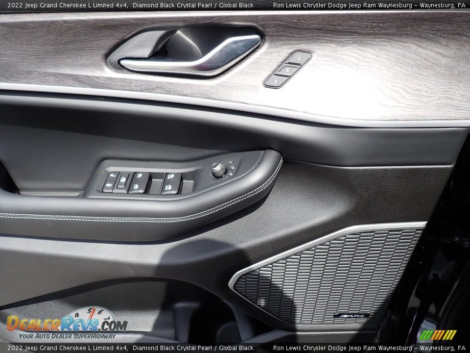2022 Jeep Grand Cherokee L Limited 4x4 Diamond Black Crystal Pearl / Global Black Photo #15