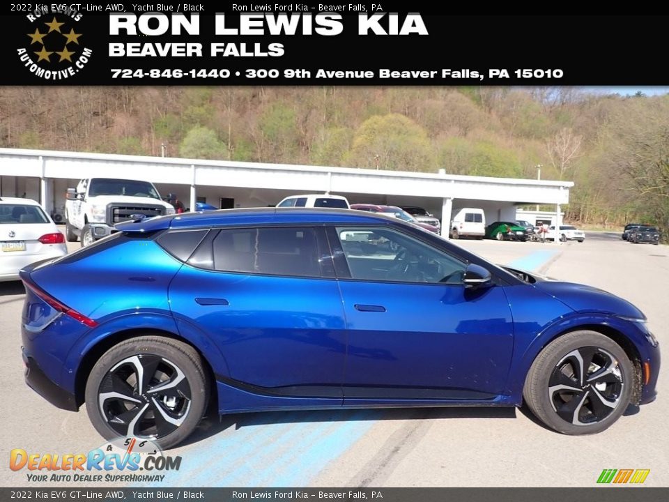 2022 Kia EV6 GT-Line AWD Yacht Blue / Black Photo #1