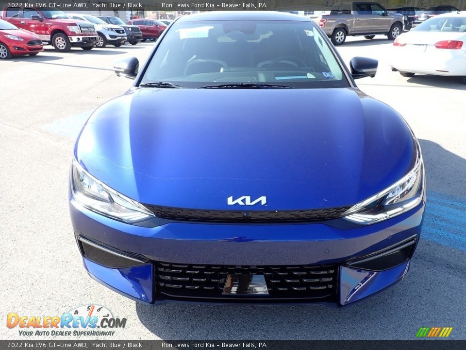 2022 Kia EV6 GT-Line AWD Yacht Blue / Black Photo #3