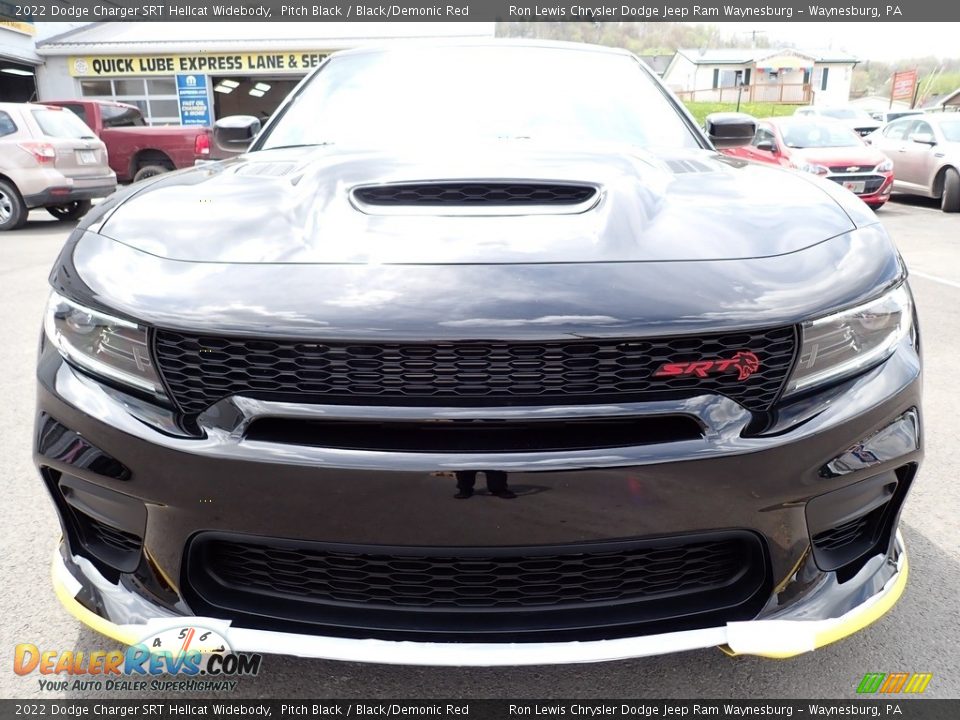 2022 Dodge Charger SRT Hellcat Widebody Pitch Black / Black/Demonic Red Photo #9