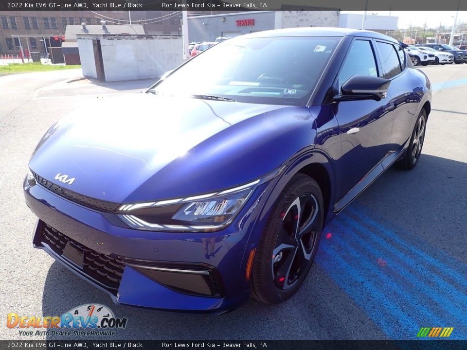 2022 Kia EV6 GT-Line AWD Yacht Blue / Black Photo #4