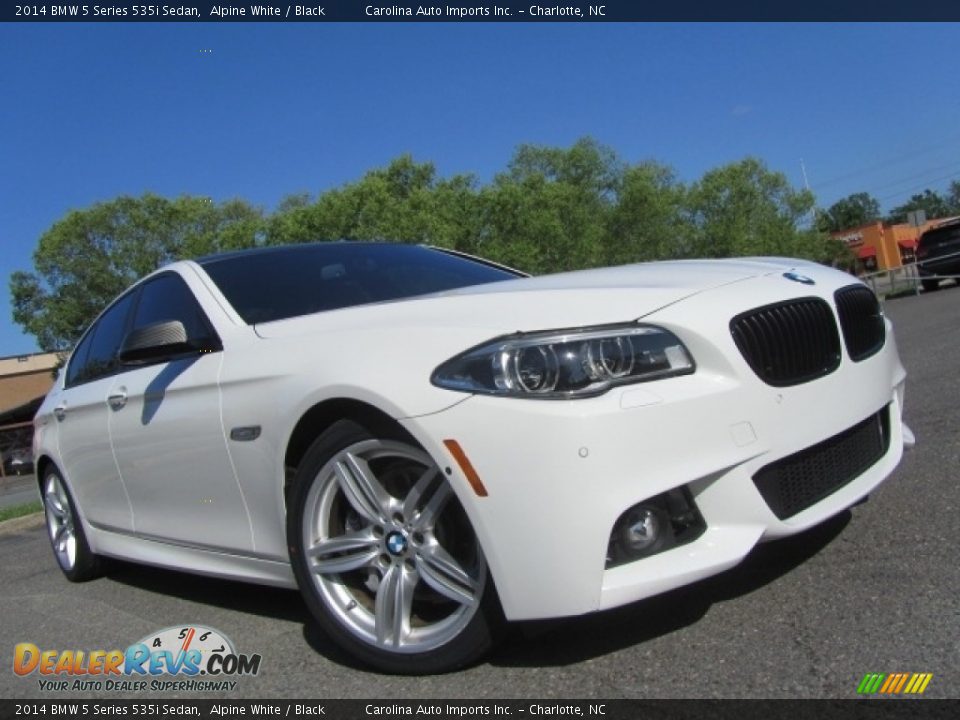 2014 BMW 5 Series 535i Sedan Alpine White / Black Photo #1