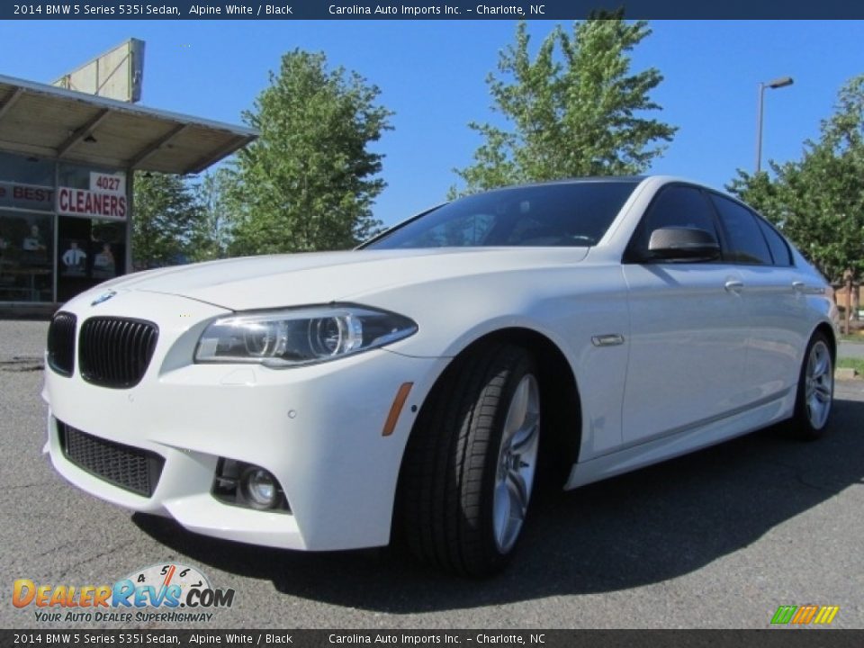2014 BMW 5 Series 535i Sedan Alpine White / Black Photo #6