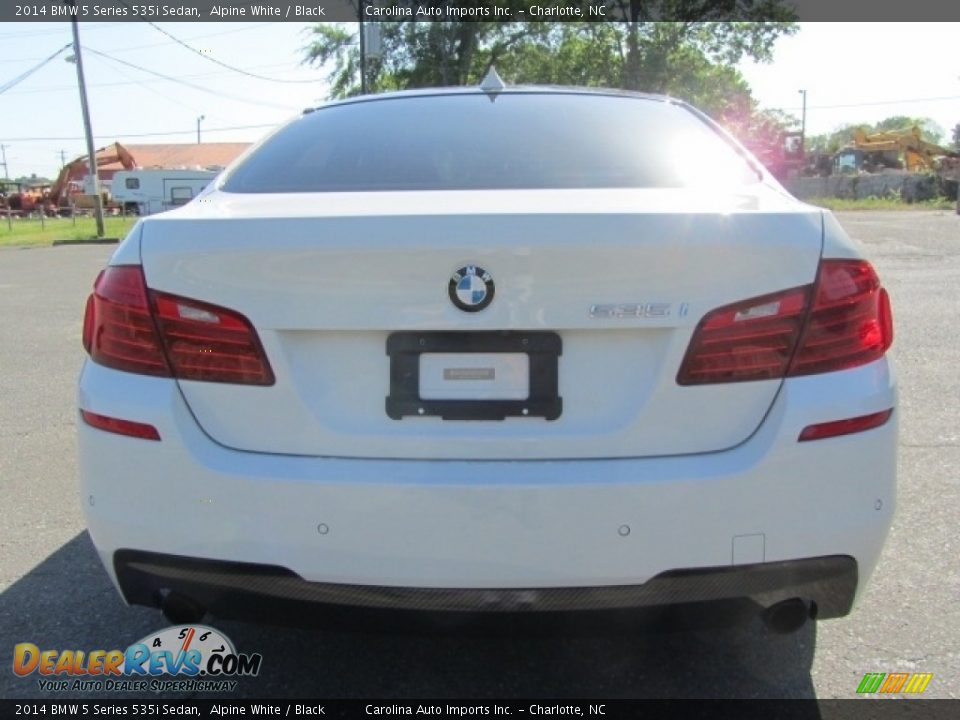 2014 BMW 5 Series 535i Sedan Alpine White / Black Photo #9
