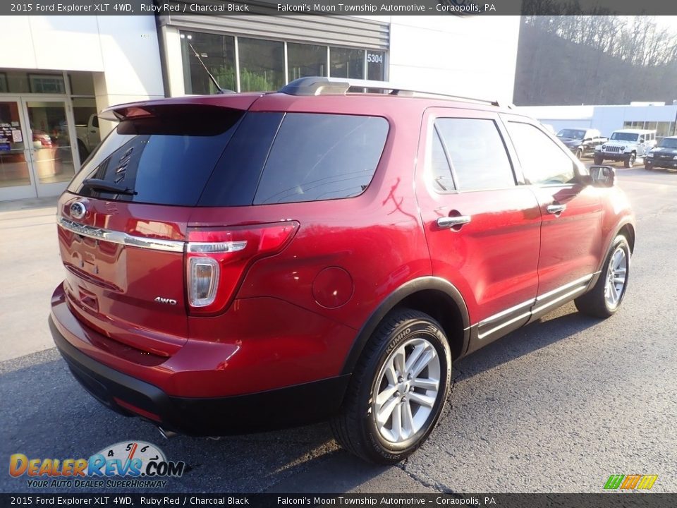 2015 Ford Explorer XLT 4WD Ruby Red / Charcoal Black Photo #2