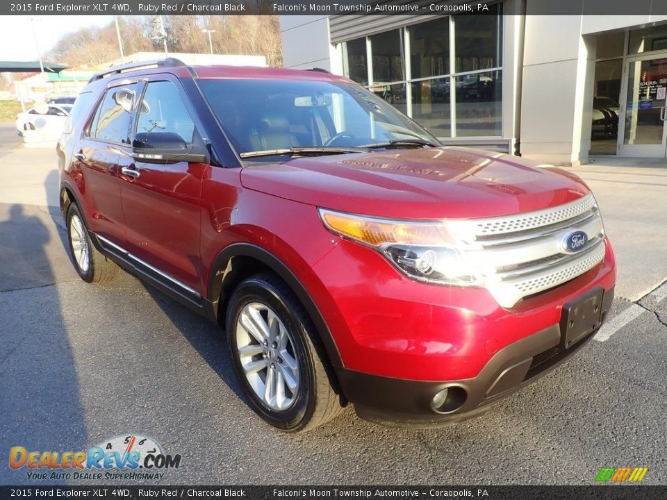 2015 Ford Explorer XLT 4WD Ruby Red / Charcoal Black Photo #9