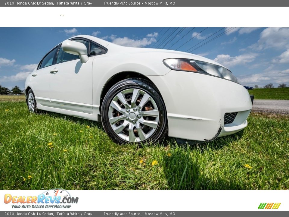 2010 Honda Civic LX Sedan Taffeta White / Gray Photo #2