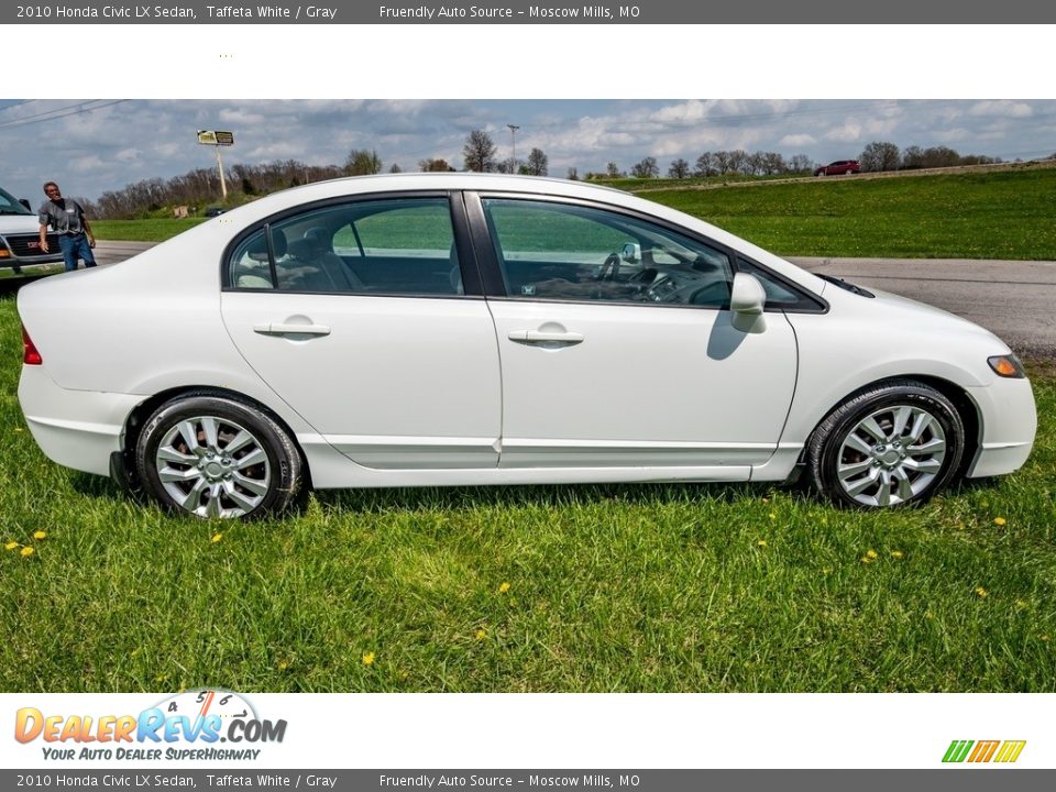 2010 Honda Civic LX Sedan Taffeta White / Gray Photo #3