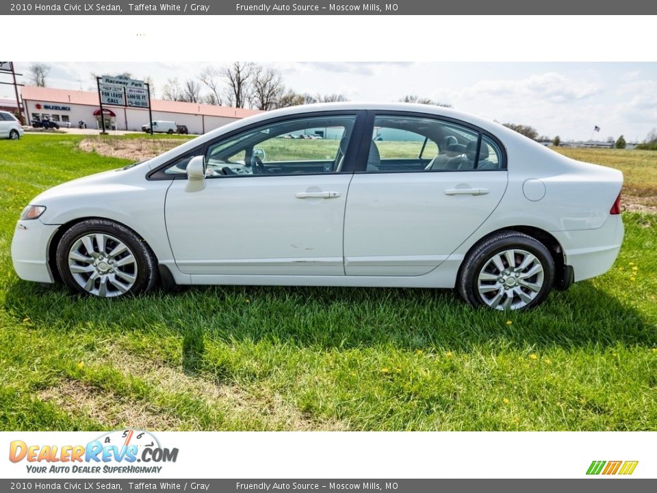 2010 Honda Civic LX Sedan Taffeta White / Gray Photo #7