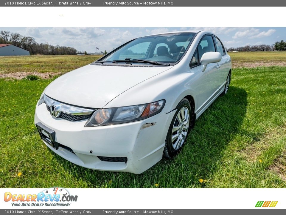 2010 Honda Civic LX Sedan Taffeta White / Gray Photo #8