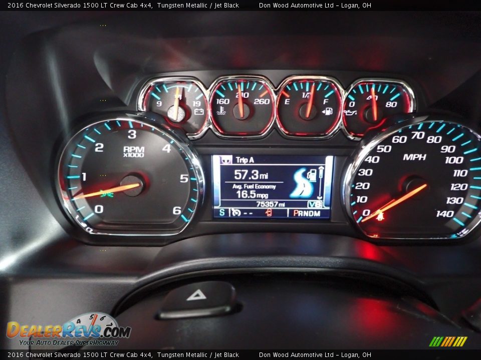 2016 Chevrolet Silverado 1500 LT Crew Cab 4x4 Tungsten Metallic / Jet Black Photo #20