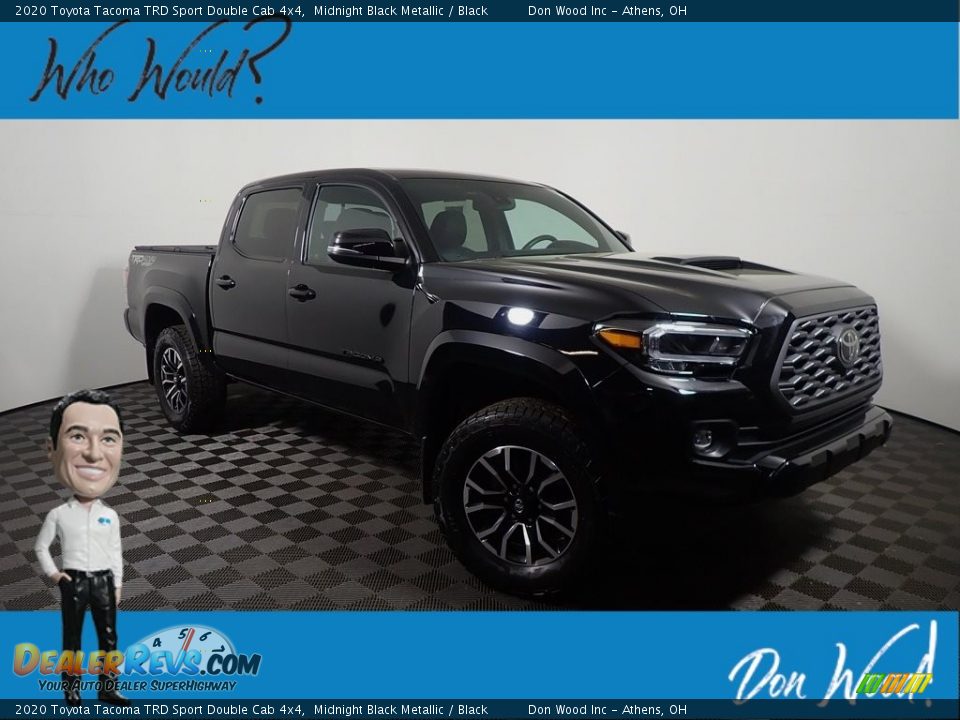 2020 Toyota Tacoma TRD Sport Double Cab 4x4 Midnight Black Metallic / Black Photo #1