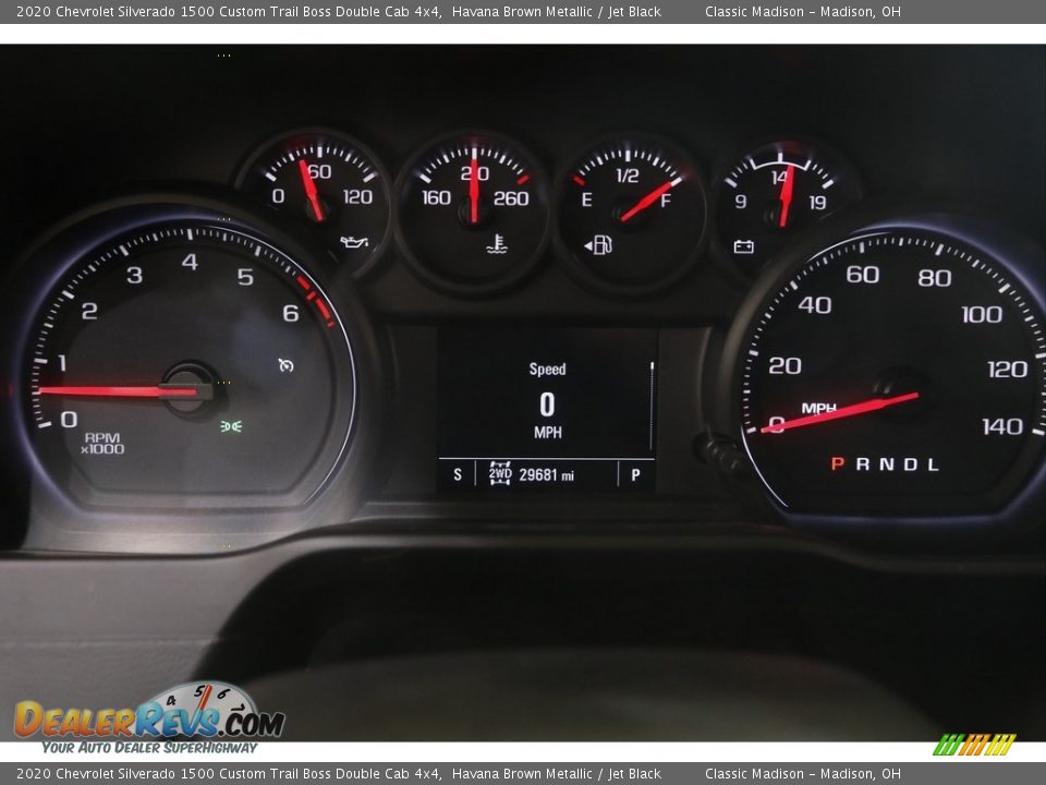 2020 Chevrolet Silverado 1500 Custom Trail Boss Double Cab 4x4 Havana Brown Metallic / Jet Black Photo #9