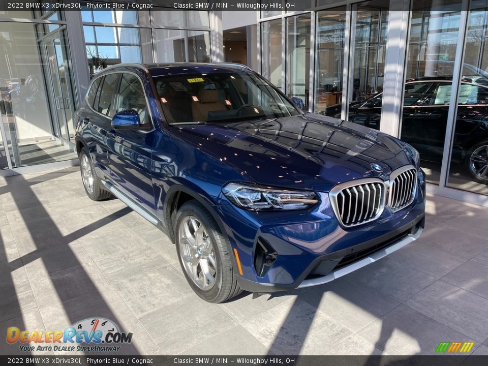 2022 BMW X3 xDrive30i Phytonic Blue / Cognac Photo #1