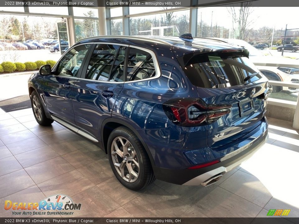 2022 BMW X3 xDrive30i Phytonic Blue / Cognac Photo #2