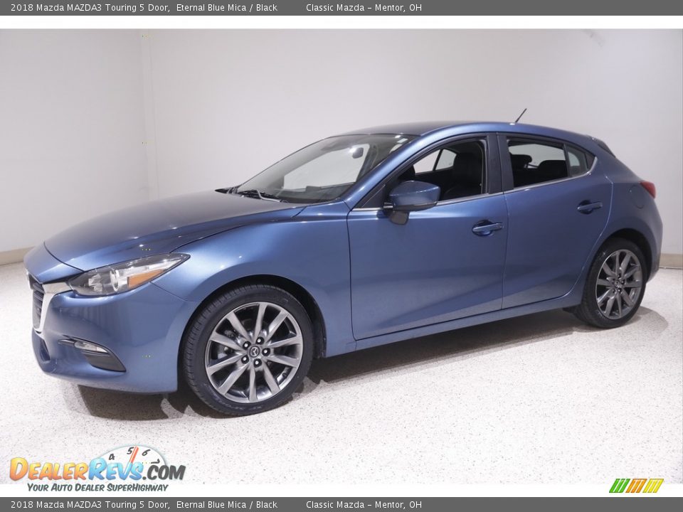 2018 Mazda MAZDA3 Touring 5 Door Eternal Blue Mica / Black Photo #3
