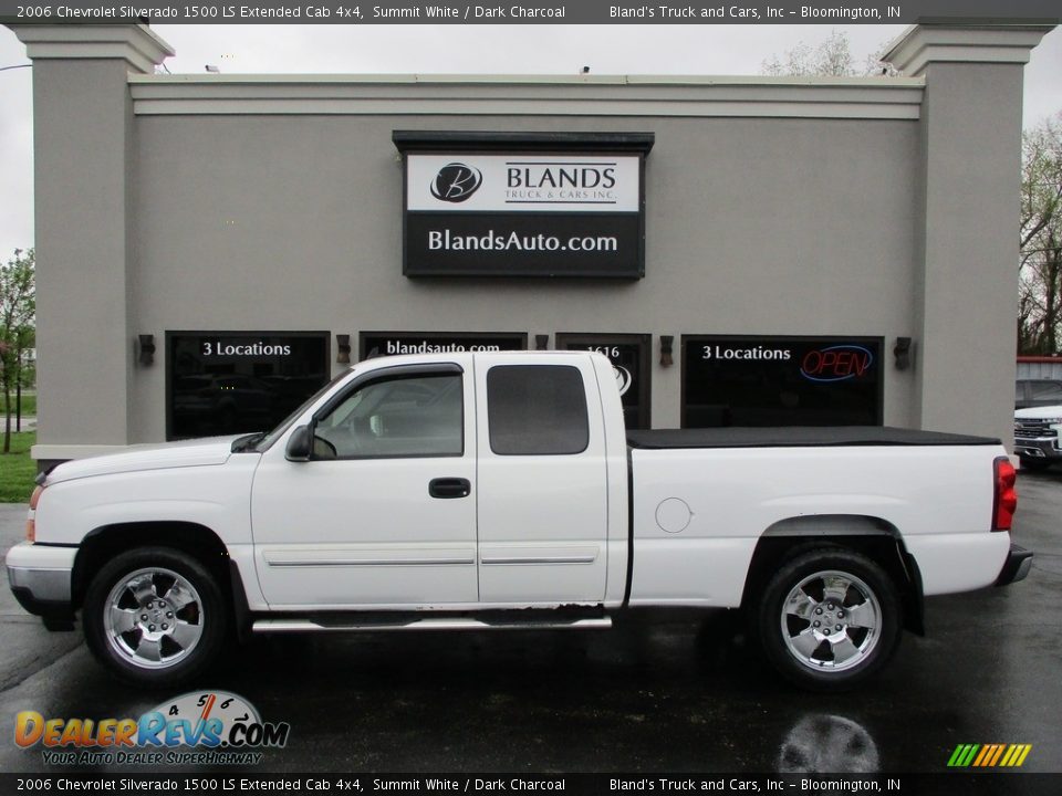 2006 Chevrolet Silverado 1500 LS Extended Cab 4x4 Summit White / Dark Charcoal Photo #1