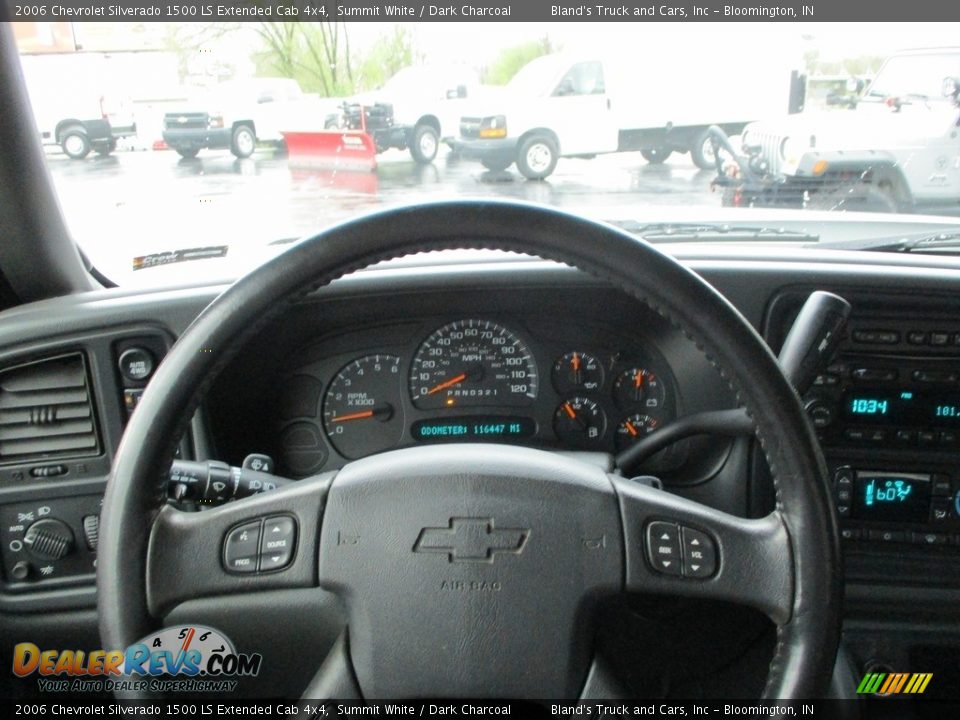 2006 Chevrolet Silverado 1500 LS Extended Cab 4x4 Summit White / Dark Charcoal Photo #9
