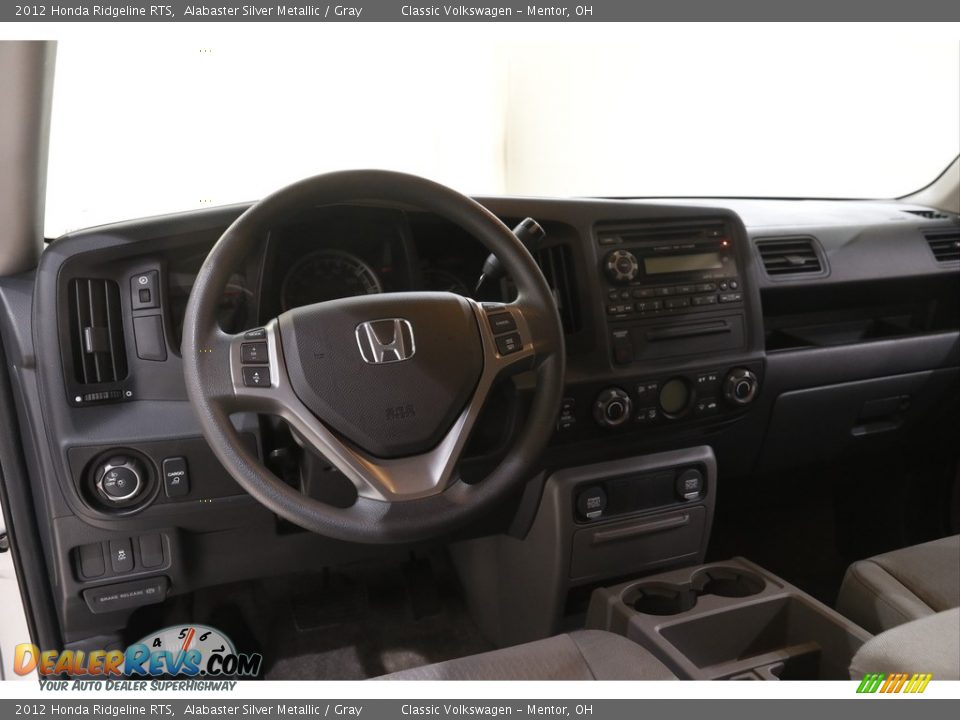 2012 Honda Ridgeline RTS Alabaster Silver Metallic / Gray Photo #6