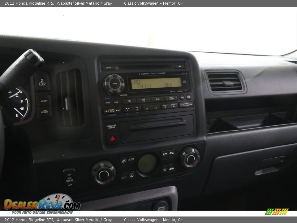 2012 Honda Ridgeline RTS Alabaster Silver Metallic / Gray Photo #9