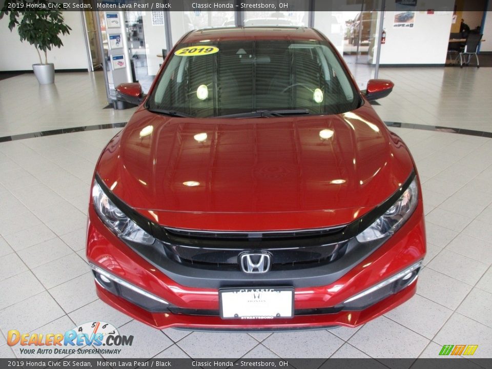 2019 Honda Civic EX Sedan Molten Lava Pearl / Black Photo #2