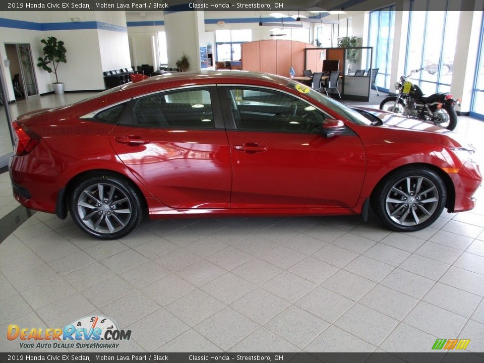 2019 Honda Civic EX Sedan Molten Lava Pearl / Black Photo #4