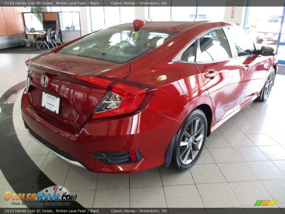 2019 Honda Civic EX Sedan Molten Lava Pearl / Black Photo #7