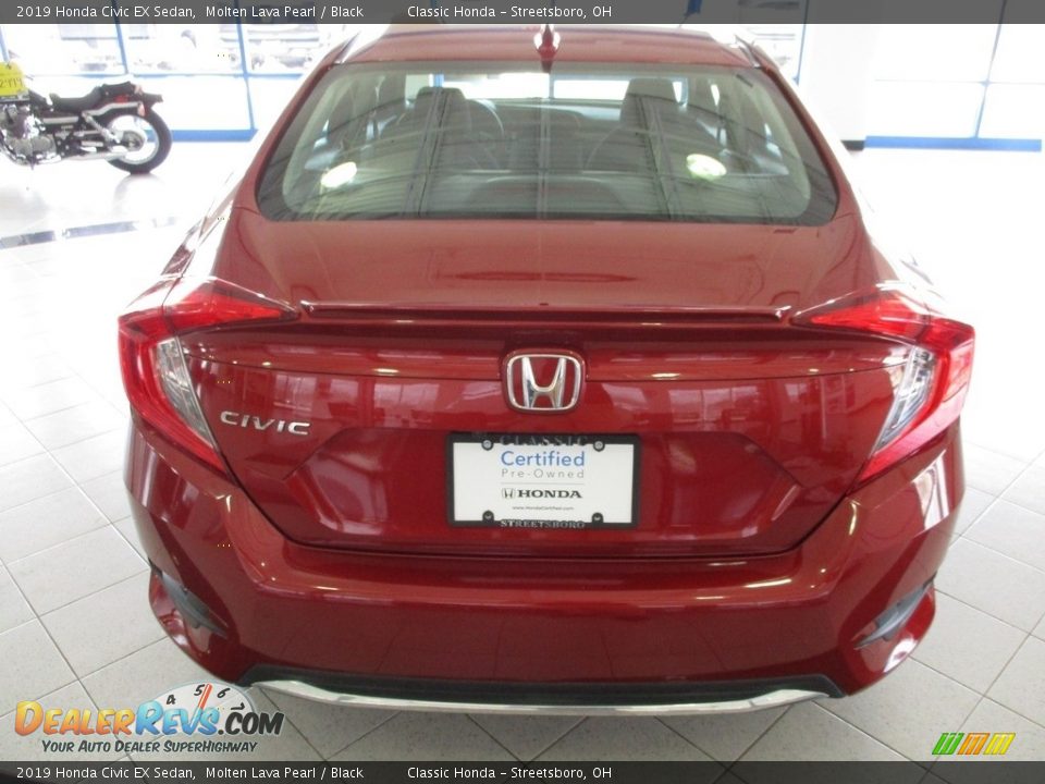 2019 Honda Civic EX Sedan Molten Lava Pearl / Black Photo #8
