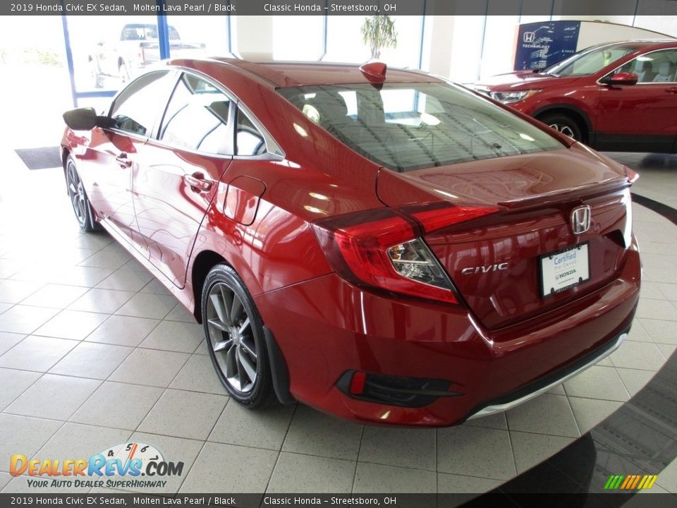 2019 Honda Civic EX Sedan Molten Lava Pearl / Black Photo #9