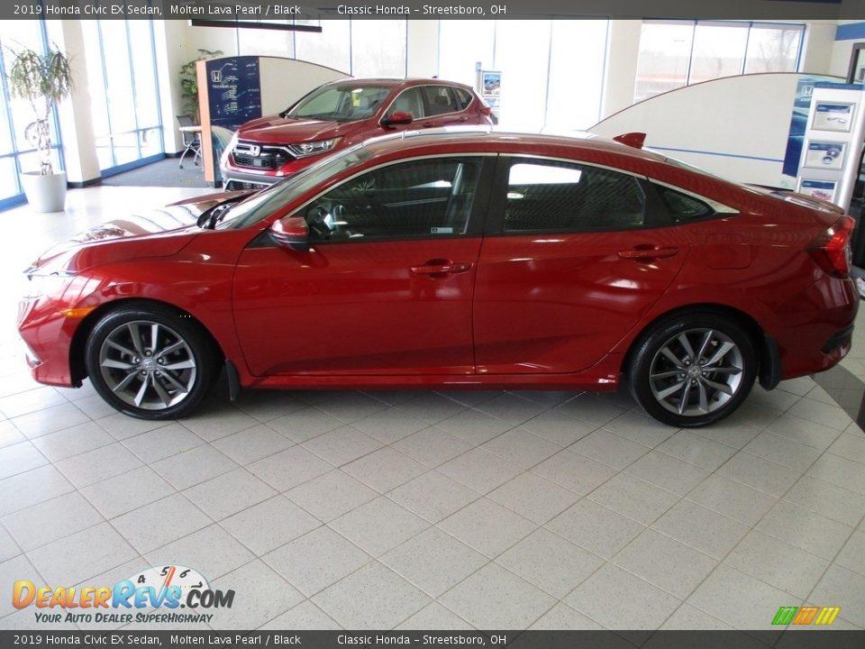 2019 Honda Civic EX Sedan Molten Lava Pearl / Black Photo #10