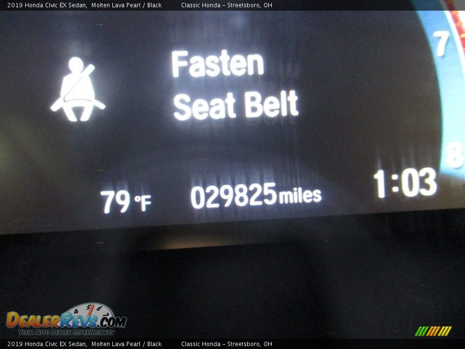 2019 Honda Civic EX Sedan Molten Lava Pearl / Black Photo #32