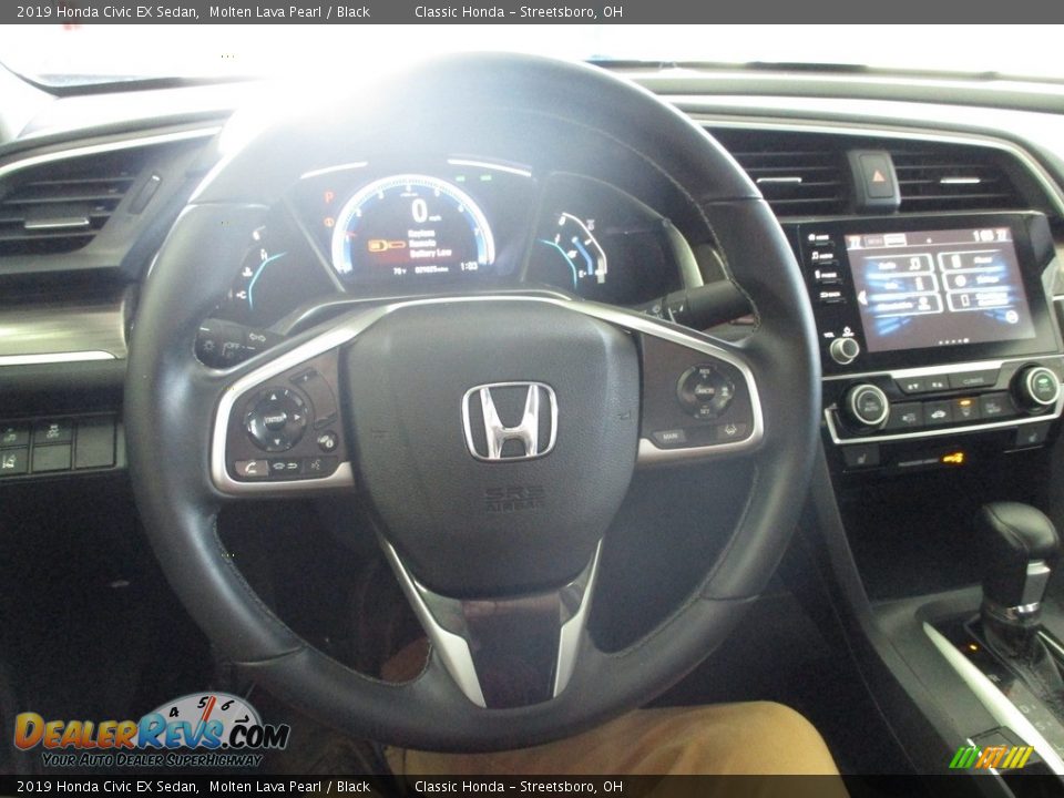 2019 Honda Civic EX Sedan Molten Lava Pearl / Black Photo #33