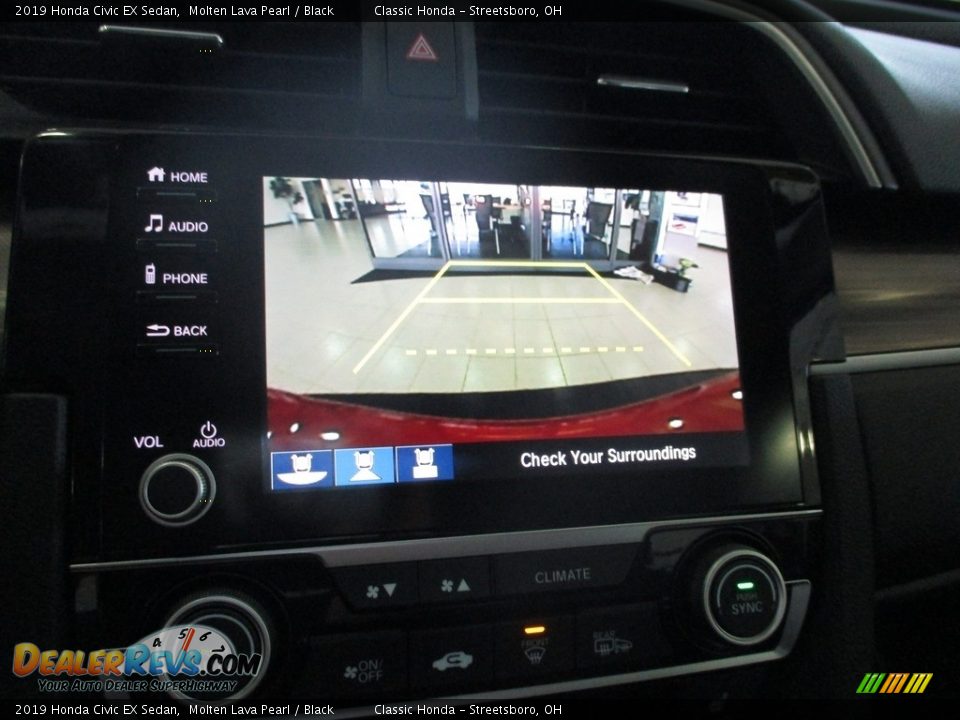 2019 Honda Civic EX Sedan Molten Lava Pearl / Black Photo #34