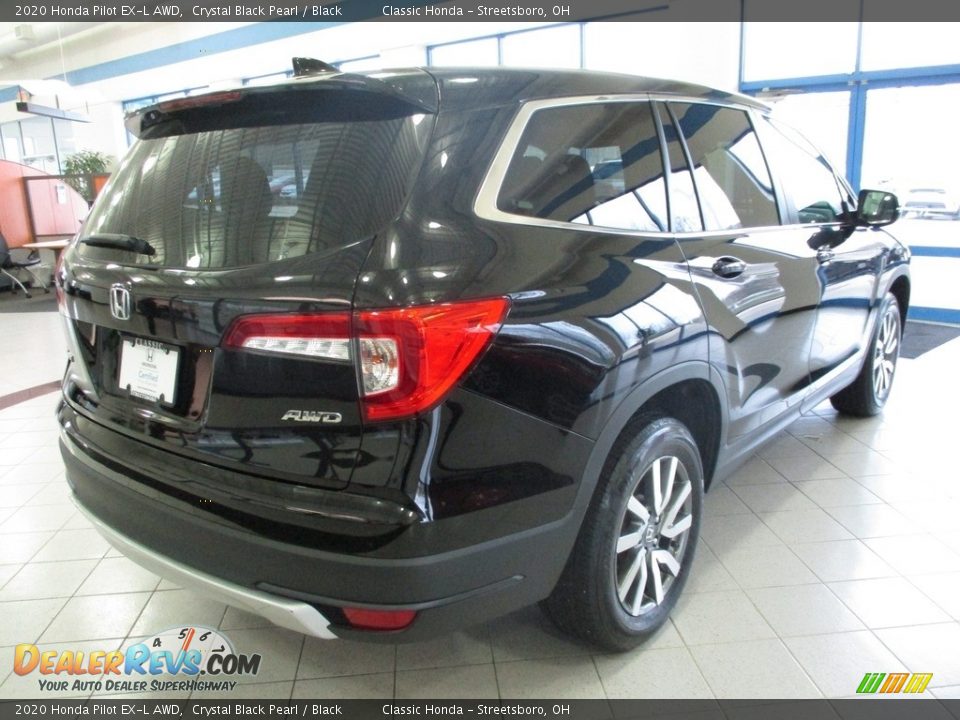 2020 Honda Pilot EX-L AWD Crystal Black Pearl / Black Photo #7