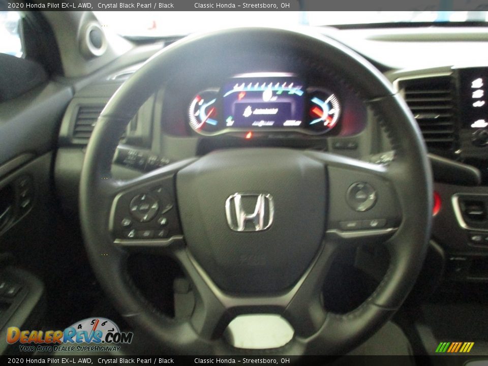2020 Honda Pilot EX-L AWD Crystal Black Pearl / Black Photo #32