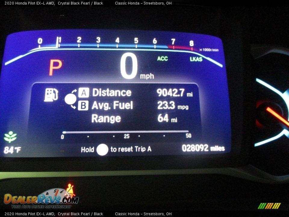 2020 Honda Pilot EX-L AWD Crystal Black Pearl / Black Photo #35