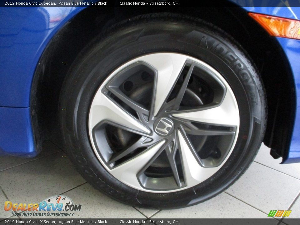 2019 Honda Civic LX Sedan Agean Blue Metallic / Black Photo #5