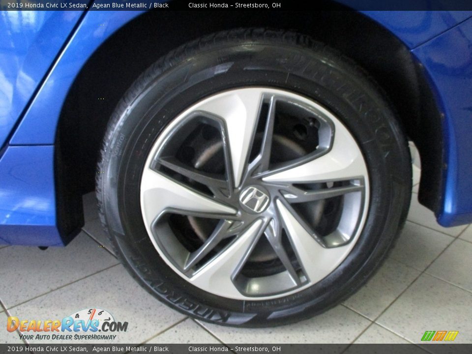 2019 Honda Civic LX Sedan Agean Blue Metallic / Black Photo #11