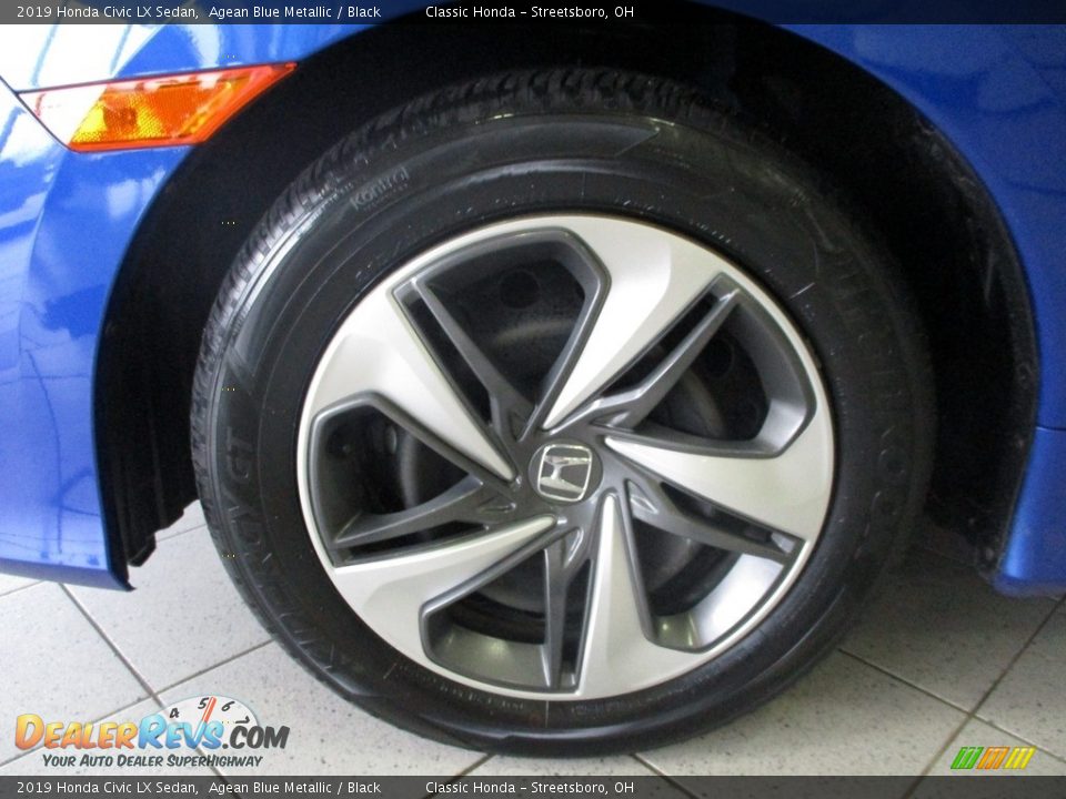 2019 Honda Civic LX Sedan Agean Blue Metallic / Black Photo #12