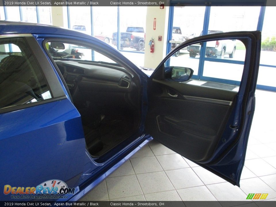 2019 Honda Civic LX Sedan Agean Blue Metallic / Black Photo #16