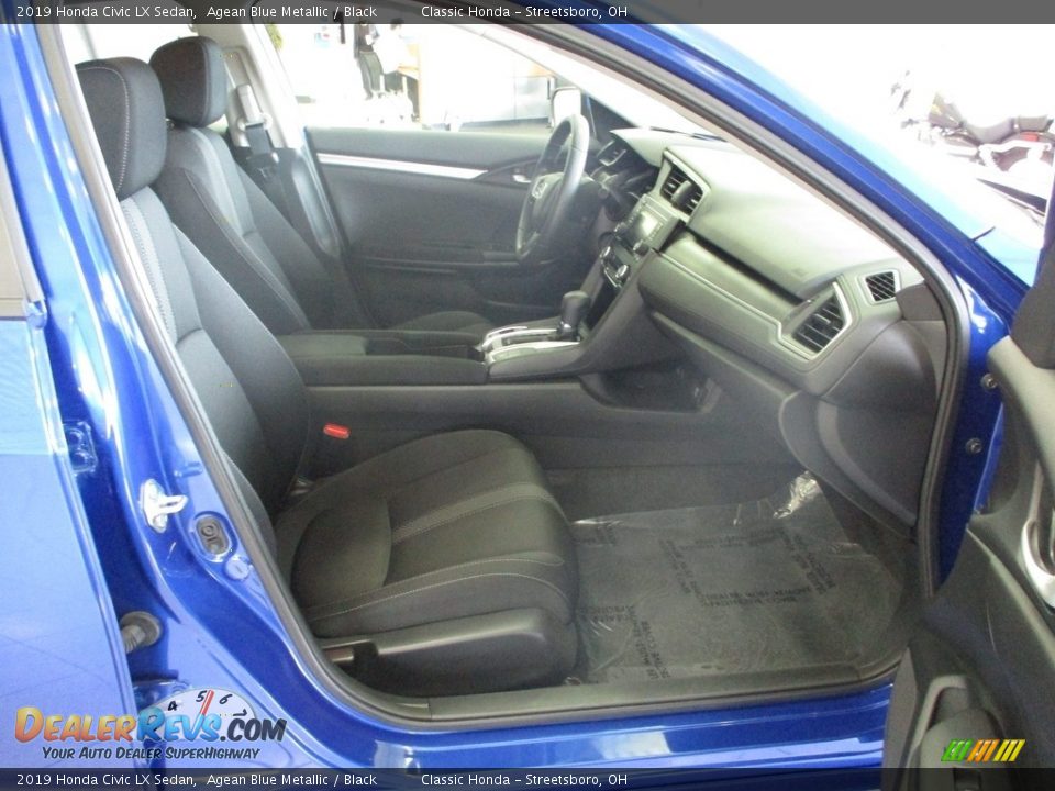 2019 Honda Civic LX Sedan Agean Blue Metallic / Black Photo #17