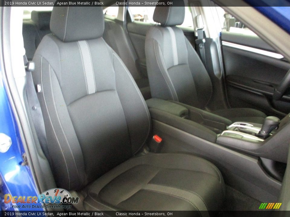 2019 Honda Civic LX Sedan Agean Blue Metallic / Black Photo #18